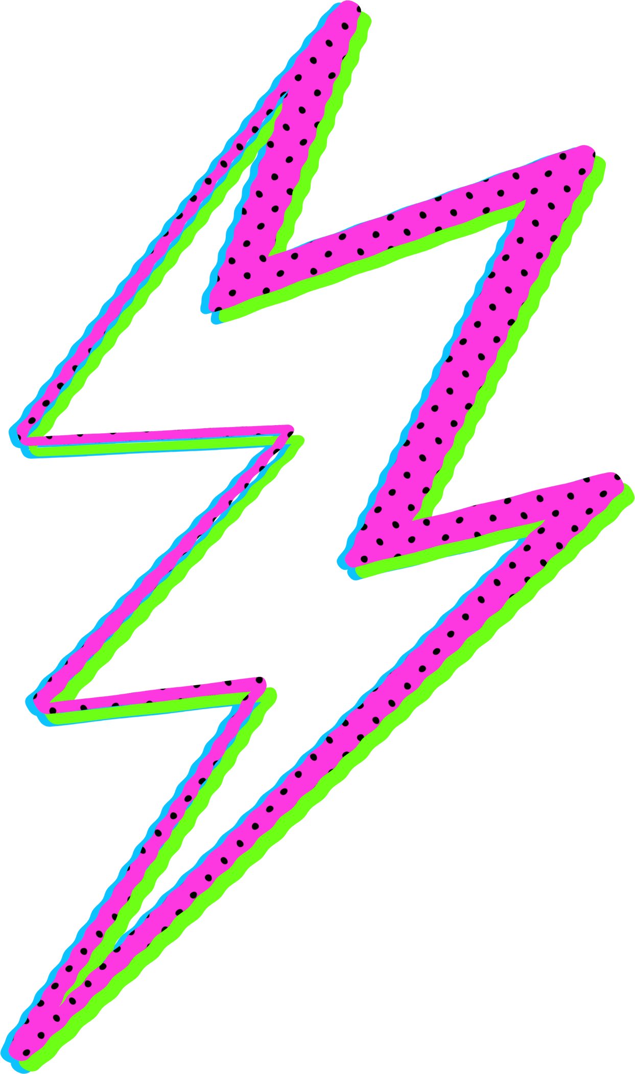 Trendy memphis retro style comic 80s-90s zigzag shape